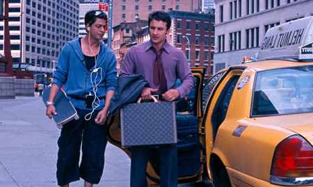 Actor Saif Ali Kahn, right, carries a Louis Vuitton briefcase in Kal Ho Naa Ho