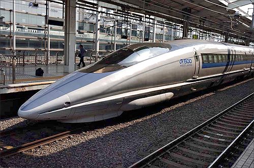 High-speed rail line, Japan.