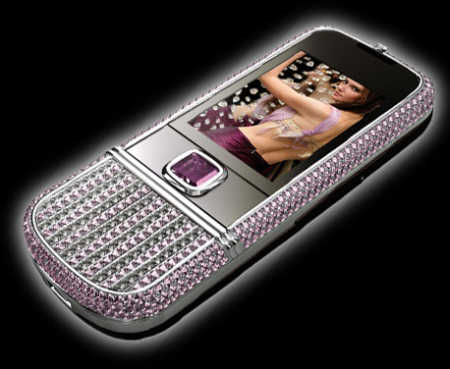 Nokia 8800 Arte with pink diamonds.