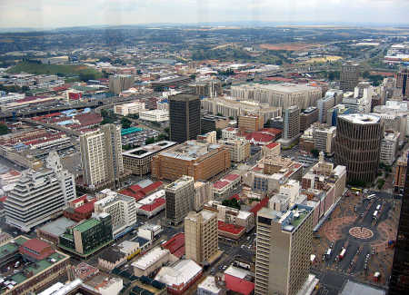 South Africa is at number 23. A view of Johannesburg.