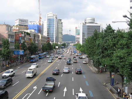 South Korea is at number seven. A view of Seoul.