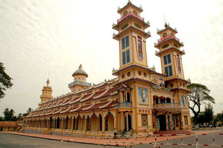 Main Cao Dai temple in the city of Tay Ninh.