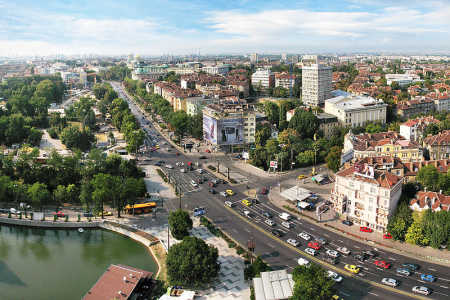 A view of Sofia, Bulgaria.
