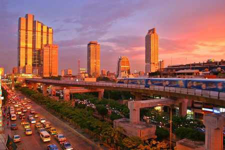 A view of Bangkok, Thailand.