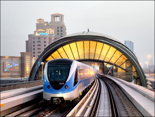 Dubai Metro train.