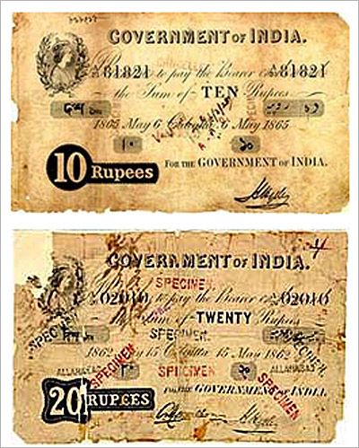 Ten, 20 rupee notes.