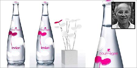 Andre Courreges (inset) for evian (R)