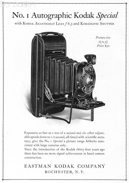 A Kodak advertisement in 1922.