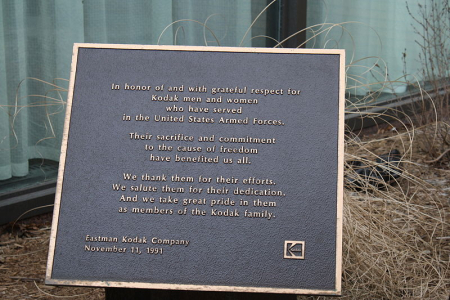 A  Kodak Remembrance Plaque in New York.