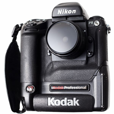 Kodak DCS 760 digital SLR based on a Nikon F5 body.