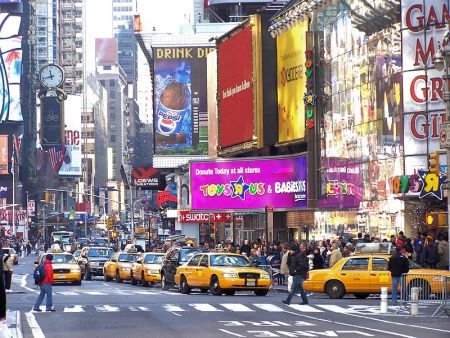 A view of Times Square in New York Times.