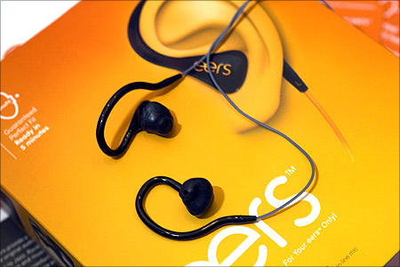 Eers, custom-fitted earphones.