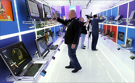 Microsoft booth at CES, Las Vegas.