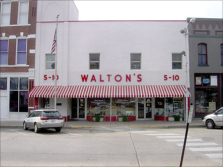 Sam Walton's original Walton's Five and Dime store in Bentonville, Arkansas, now serving as the Walmart Visitor Center.