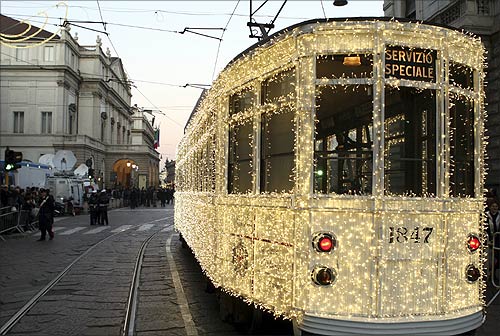 A tram in Milan.