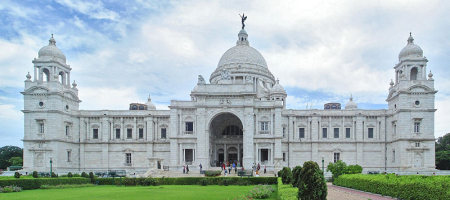Marwari businessmen started building empires in West Bengal. A view of Victoria Memorial in Kolkata.