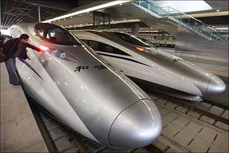 Bullet train in China.