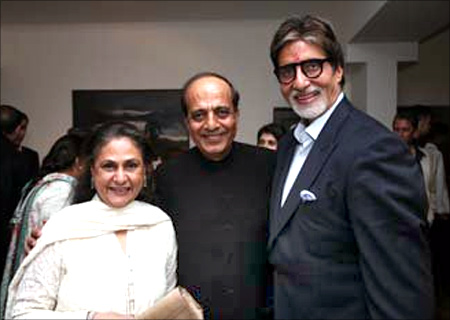 Dinesh Trivedi with Amitabh Bachchan and Jaya Bachchan.
