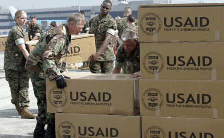 The United States paid out $97.6 billion in foreign aid.