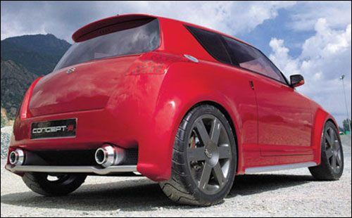 Rear view of S 2 concept.
