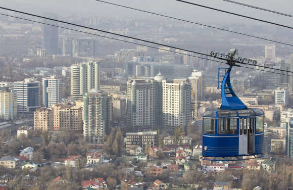 A view of Kazakhstan's commercial city of Almaty.