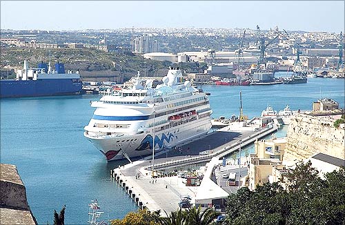 AIDAcara in Valetta, Malta.