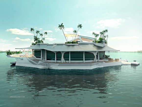 Amazing images of a man-made floating island