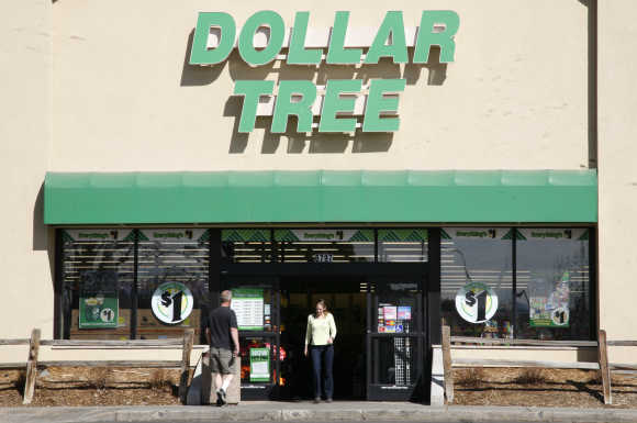 Shoppers enter a Dollar Tree store in Arvada, Colorado.