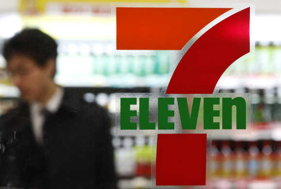 A customer at a 7-Eleven convenience store.