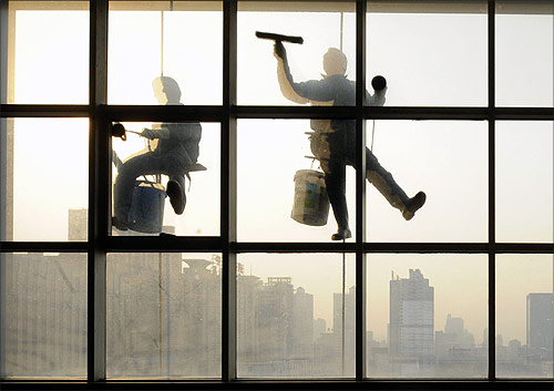 The tough life of window cleaners