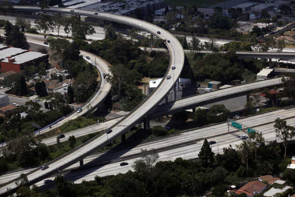 A freeway in Los Angeles.