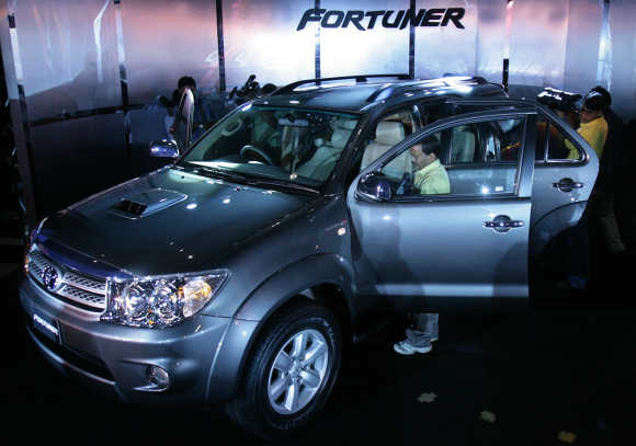 Toyota's Fortuner in New Delhi.