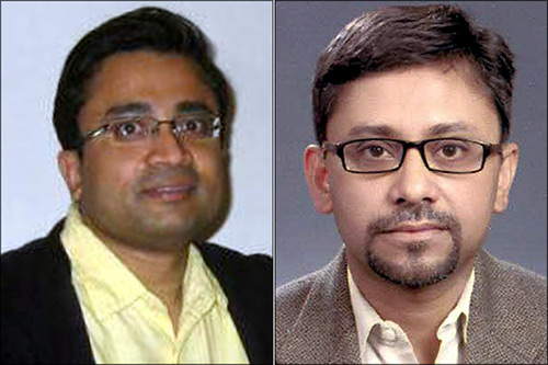 Maitreesh Ghatak, left, and Parikshit Ghosh.