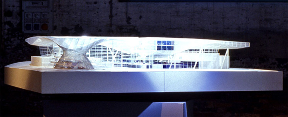 A model of the BMW Welt.