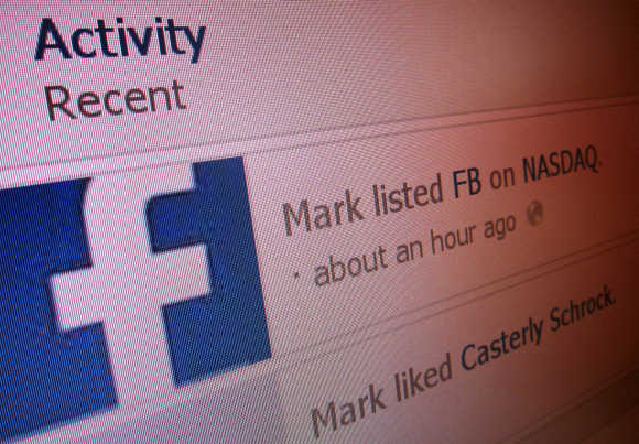 Activity lists 'Mark listed FB on Nasdaq' in this image taken from Mark Zuckerberg's Facebook page.