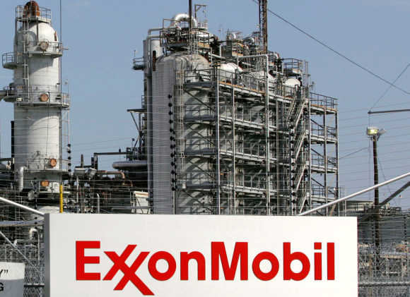 A view of the Exxon Mobil refinery in Baytown, Texas.