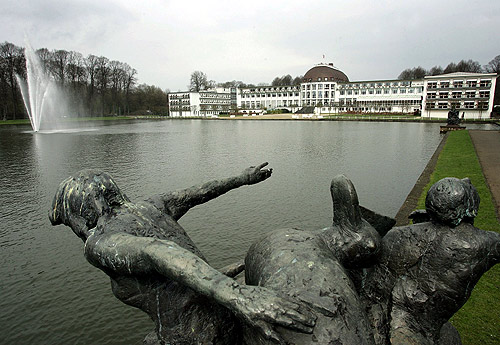 An exterior view shows the Park Hotel in central Bremen, northern Germany.