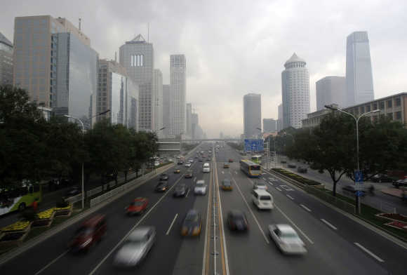 A view of the Beijing's main road.