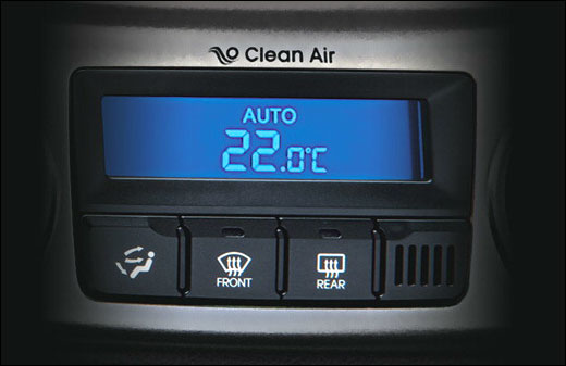 Clean air cluster ionizer of Hyundai i20.