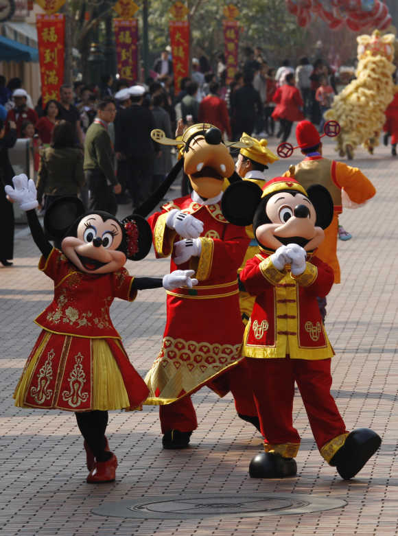 Walt Disney characters in Hong Kong.