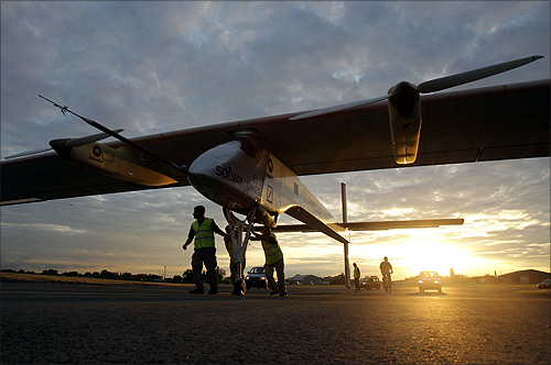 Swiss solar-powered airplane Solar Impulse.