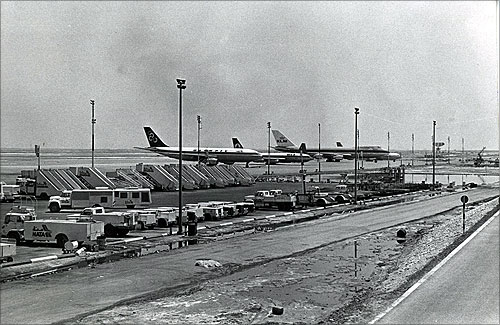 Dubai International Airport during the 1970s.