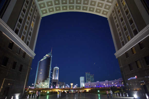 A view of the capital Astana.