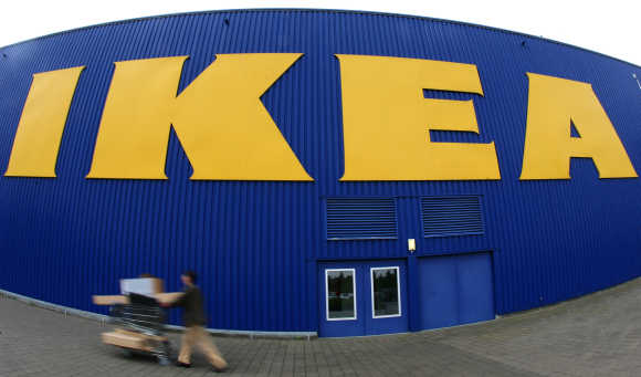 A warehouse of the Swedish furniture maker Ikea