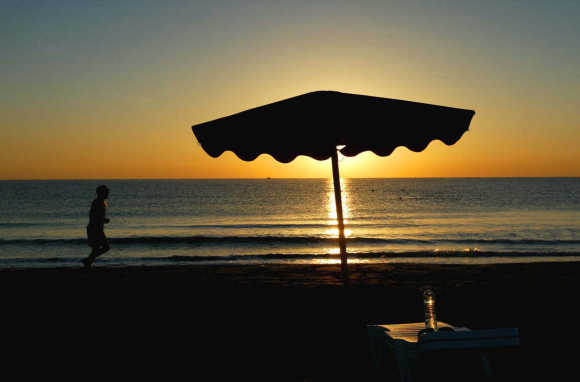 A view of Larnaca beach, Cyprus.