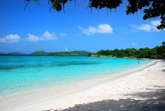 A view of a beach on US Virgin Islands.