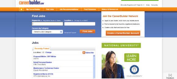 CareerBuilder.com is the largest online employment website in the United States.