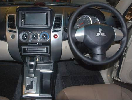 Interiors of Mitsubishi Pajero.