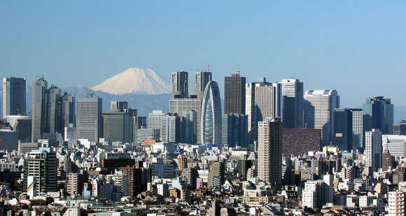 A view of Tokyo, capital of Japan.