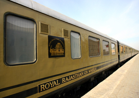 A view of the new luxury train Royal Rajasthan on Wheels.